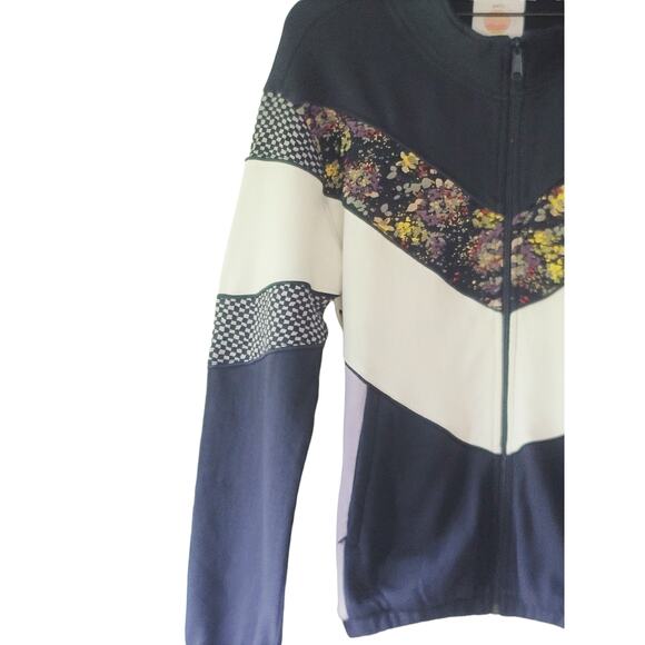 NWT Anthropologie Floral Colorblocked Track Jacket - Small - Picture 8 of 9